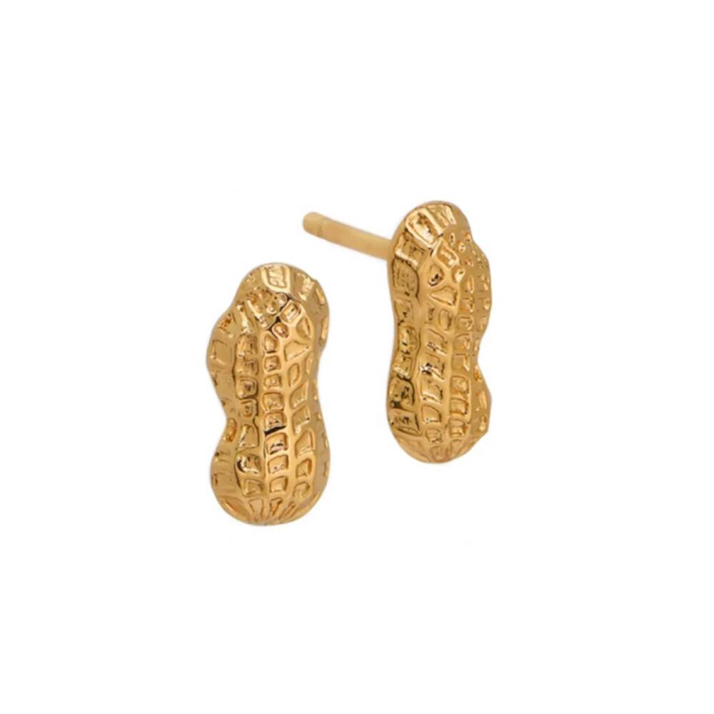 NEW GOLDBUG COLLECTION women's peanut studs earrings in gold